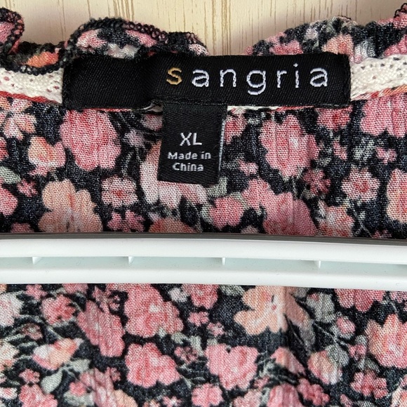 SANGRIA Floral Bohemian Peasant Dress Sz XL - Picture 3 of 9